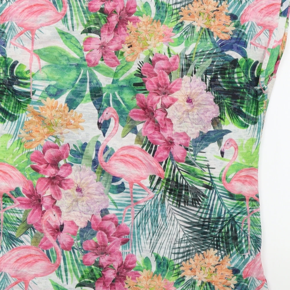 NEXT Womens Pink Floral  Basic T-Shirt Size 12