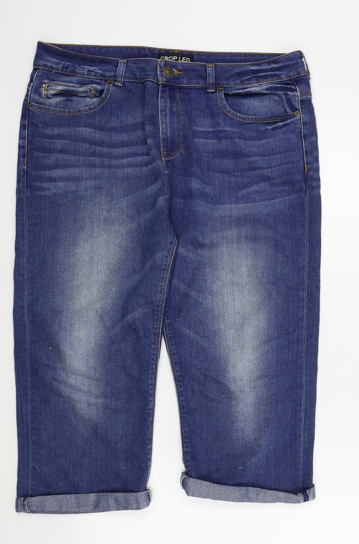 PEACKOCKS Womens Blue   Boyfriend Shorts Size 18