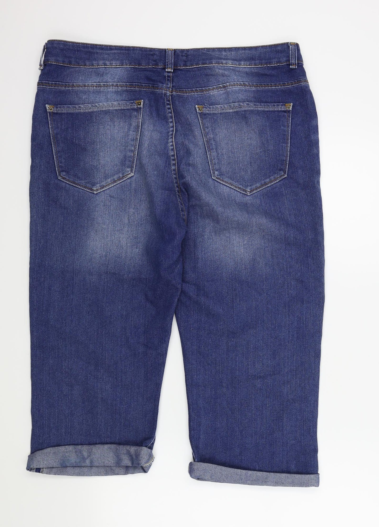 PEACKOCKS Womens Blue   Boyfriend Shorts Size 18