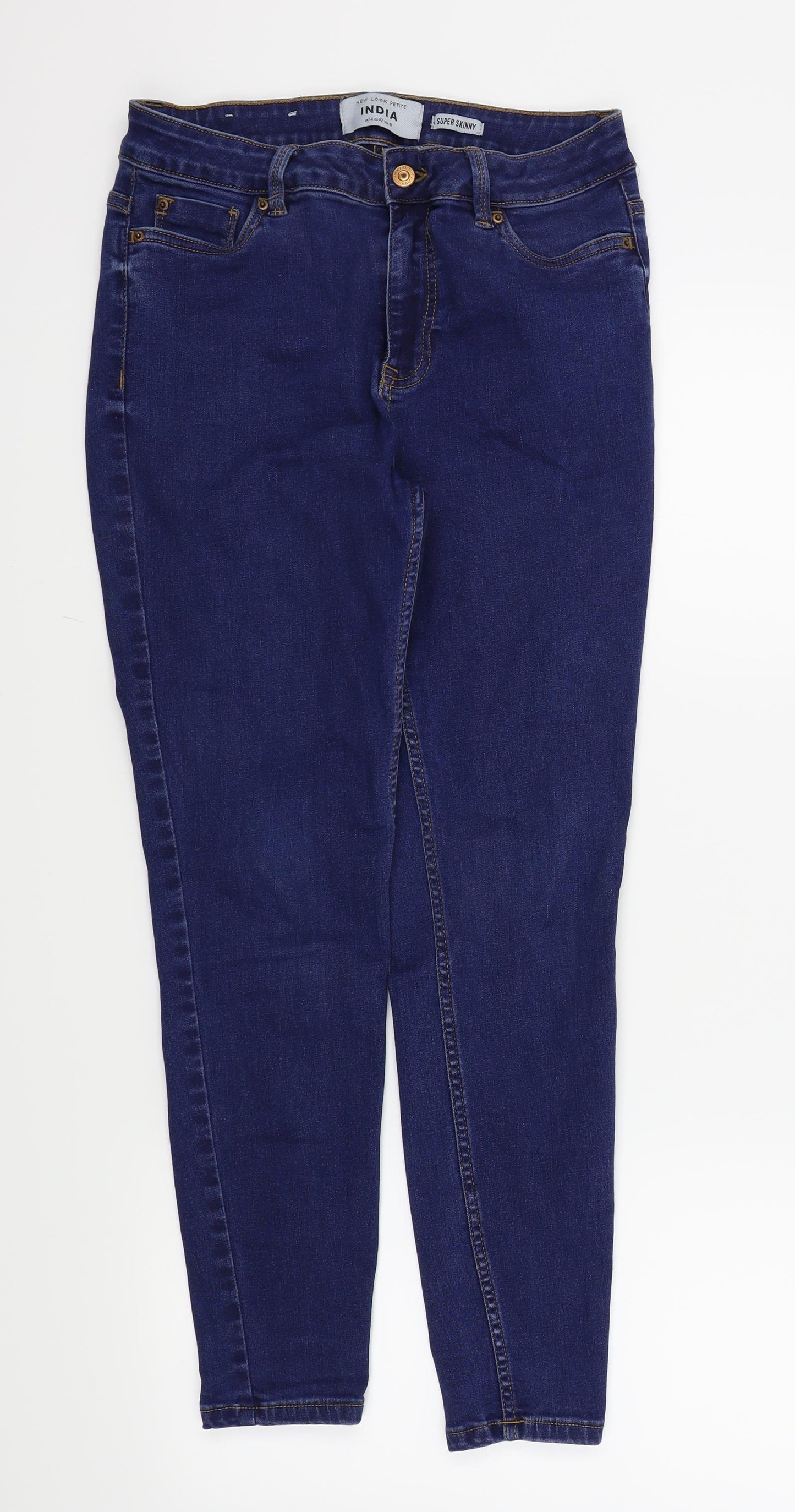 NEWLOOK Womens Blue   Skinny Jeans Size 14 L26 in - INDIA