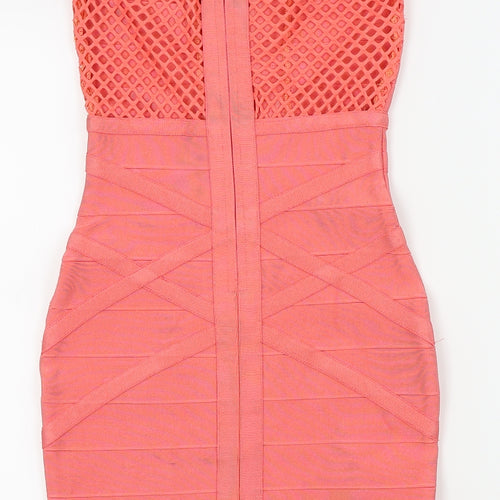 Preworn Womens Pink Geometric  A-Line  Size S