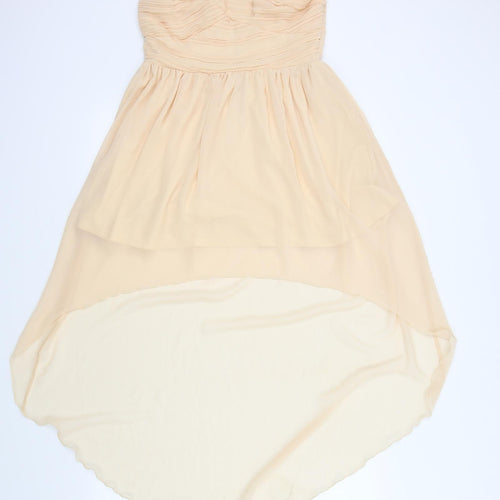 Rare Womens Pink   Fit & Flare  Size 12  - Ruffle Detail Body