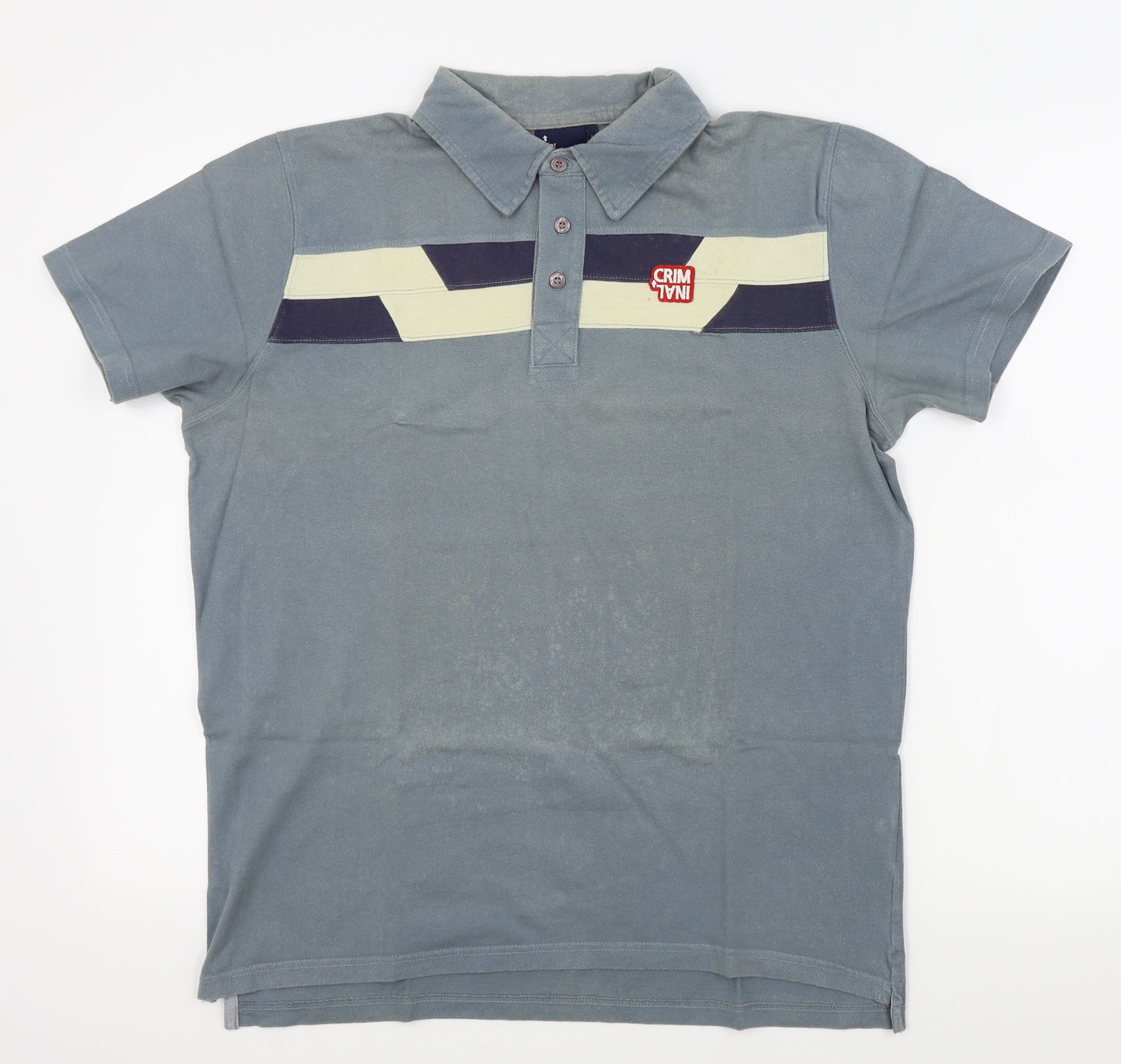 Criminal Mens Grey    T-Shirt Size L