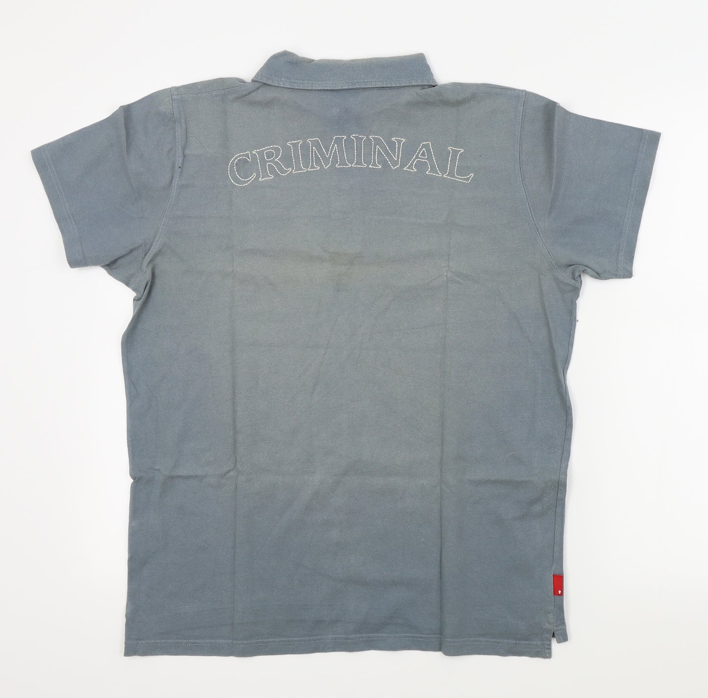 Criminal Mens Grey    T-Shirt Size L