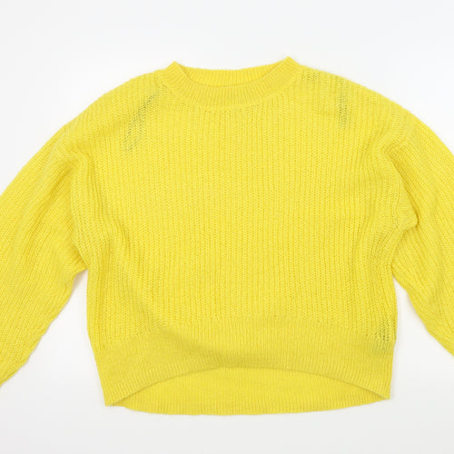 H&M Womens Yellow   Pullover Jumper Size S