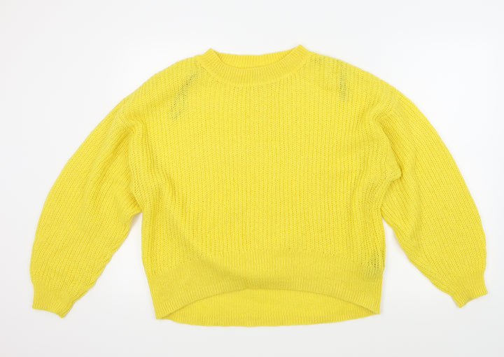 H&M Womens Yellow   Pullover Jumper Size S
