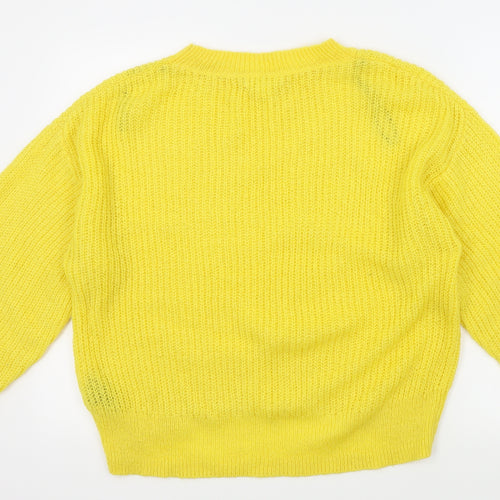 H&M Womens Yellow   Pullover Jumper Size S