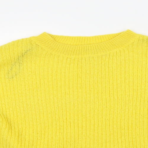 H&M Womens Yellow   Pullover Jumper Size S