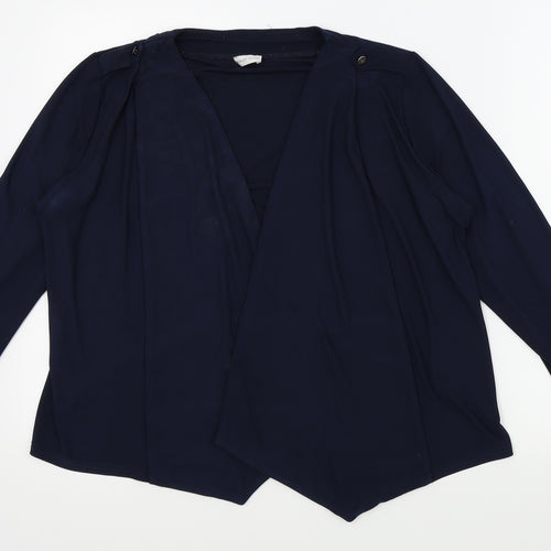 MINUET PETITE Womens Blue   Wrap Jumper Size 14