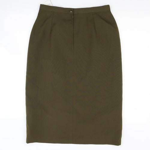 Preworn Womens Green   A-Line Skirt Size 14