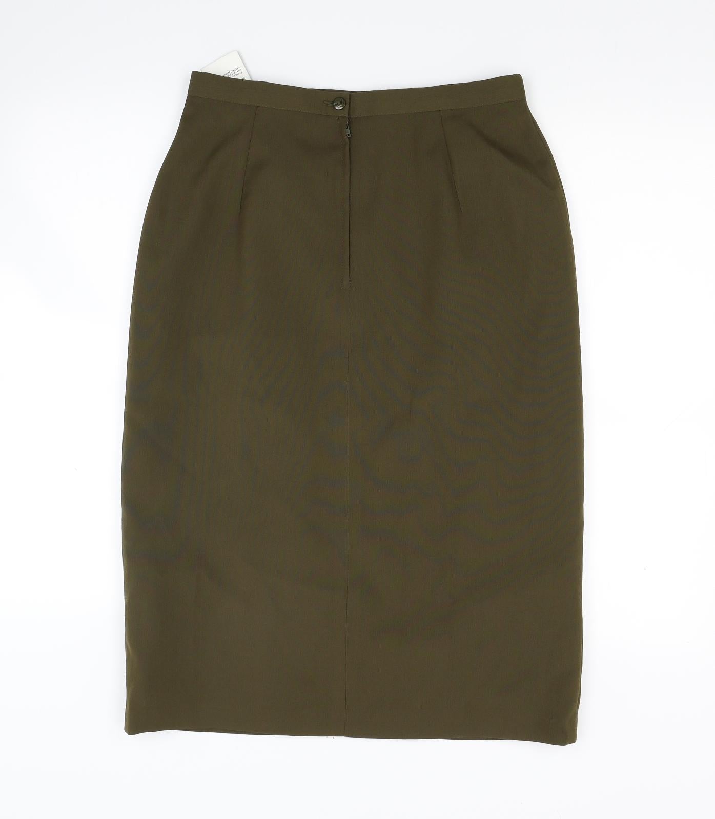 Preworn Womens Green   A-Line Skirt Size 14