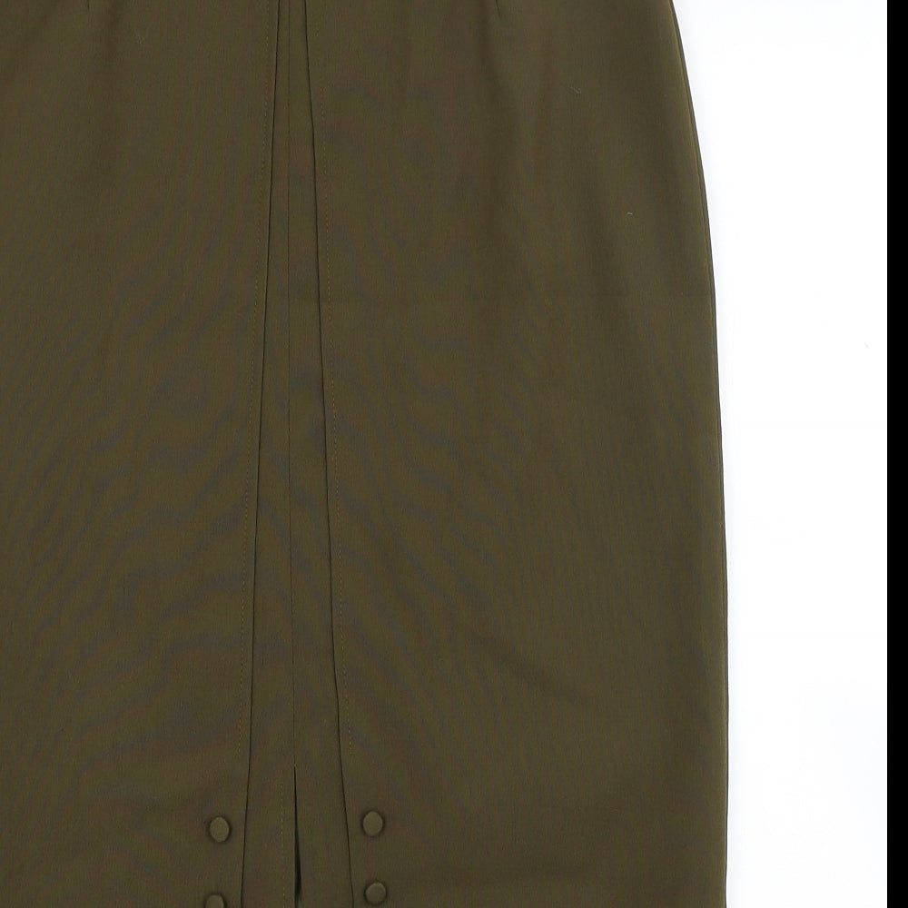 Preworn Womens Green   A-Line Skirt Size 14