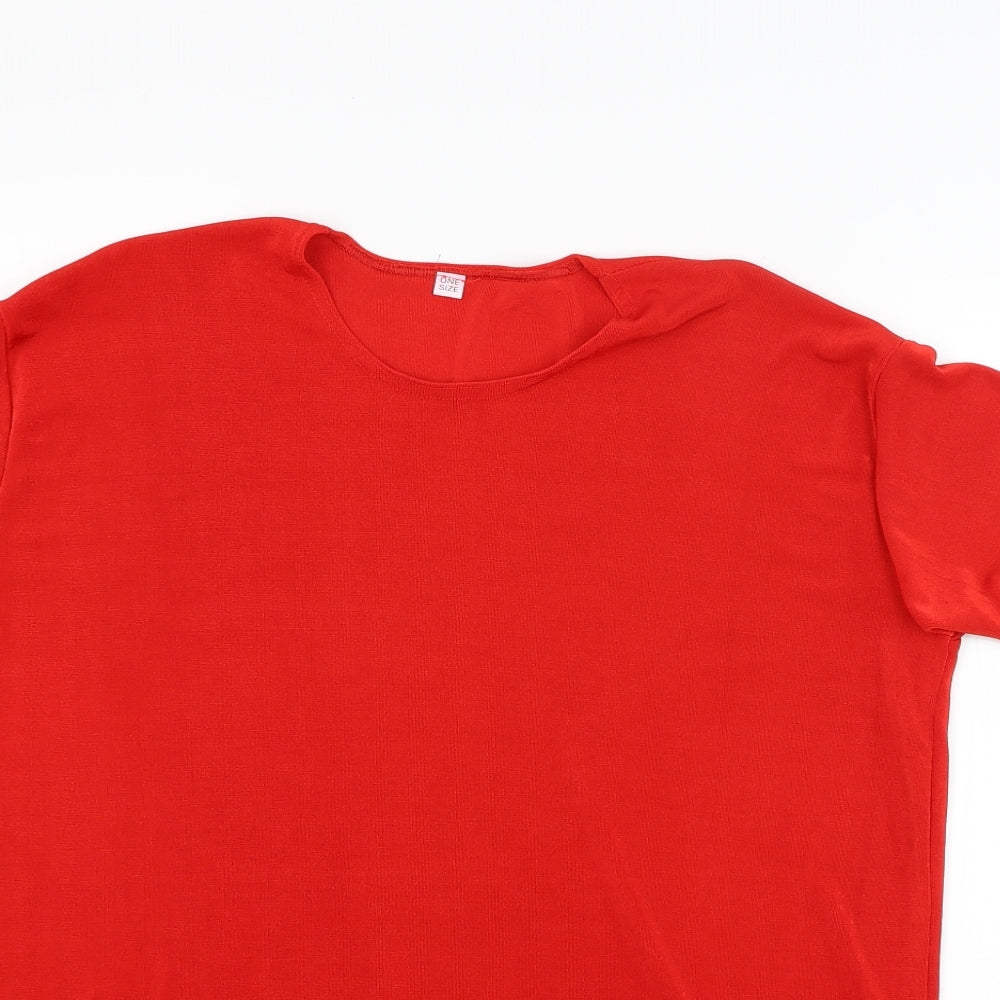 Preworn Womens Red   Basic T-Shirt One Size
