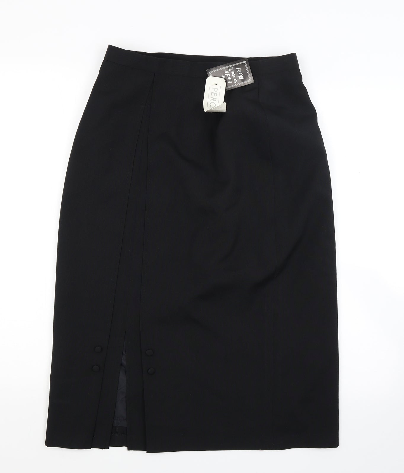 Perceptions Womens Black   A-Line Skirt Size 14