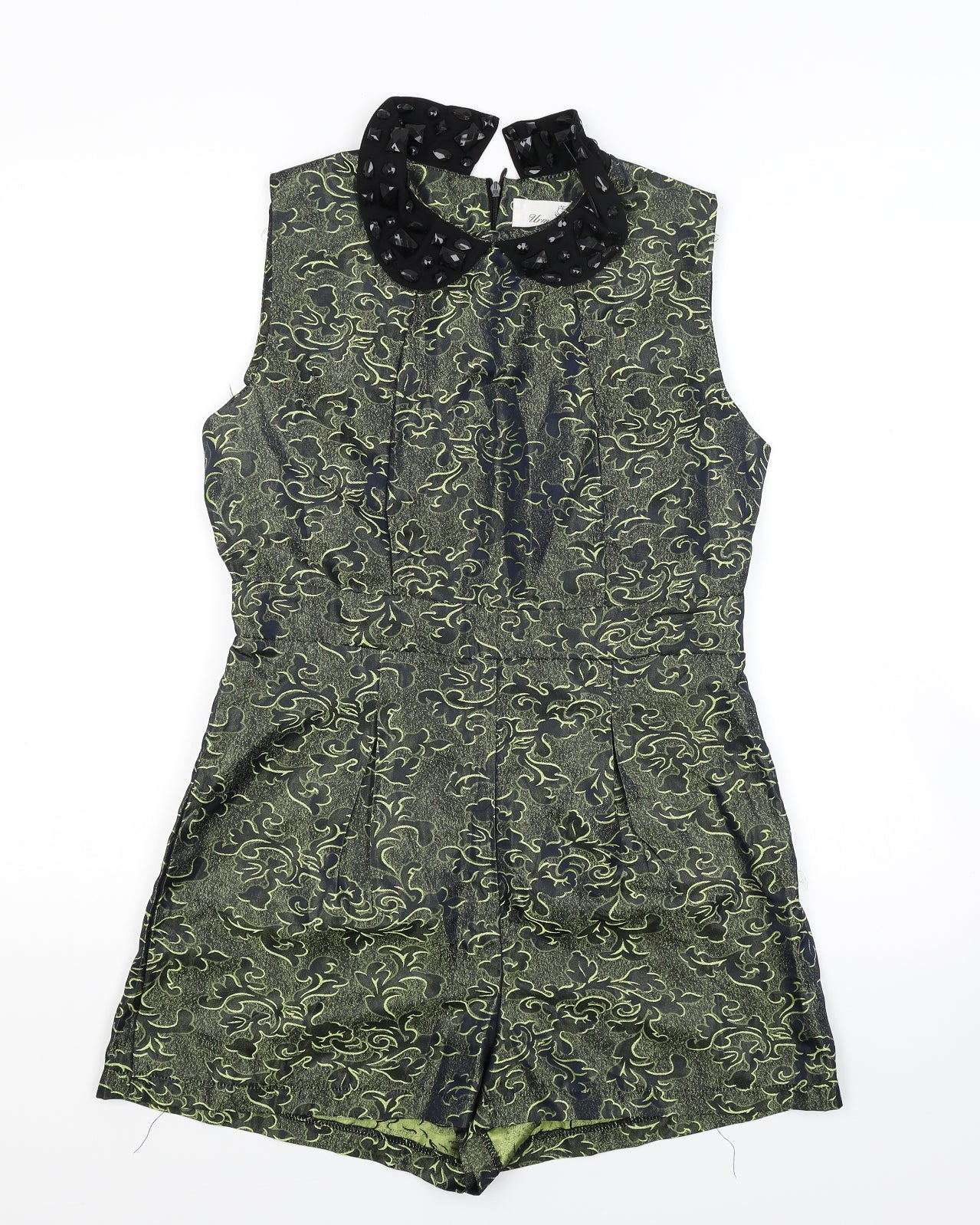 Urmoda Womens Green Paisley  Shorts One-Piece Size M