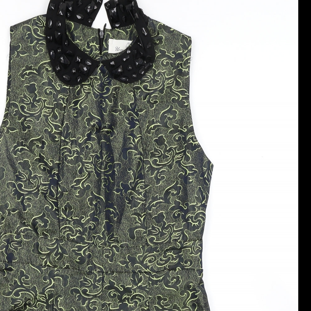 Urmoda Womens Green Paisley  Shorts One-Piece Size M