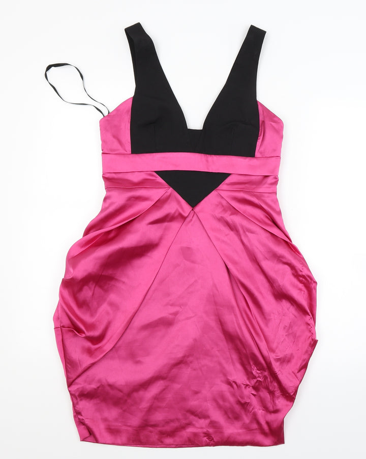 Miss Selfridge Womens Pink Slip Dress Size 10