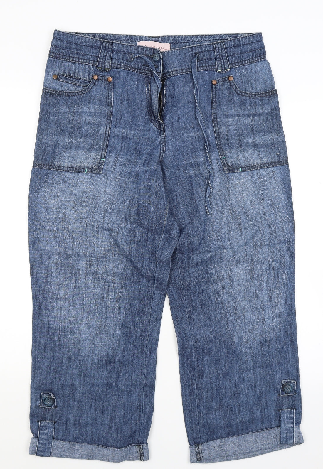 NEXT Womens Blue  Denim Cropped Jeans Size 12 L20 in
