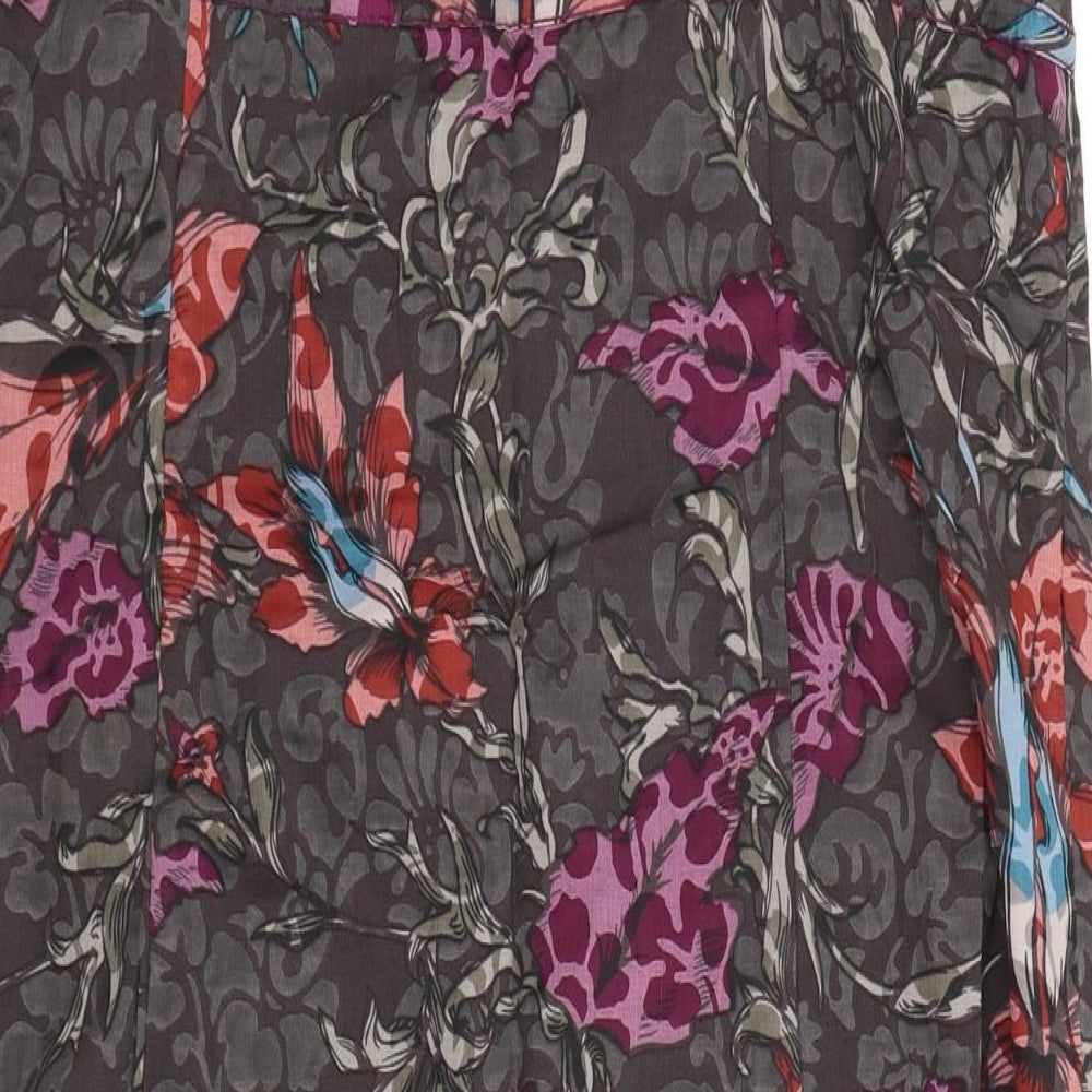 Esprit Womens Brown Floral Jersey A-Line  Size 18