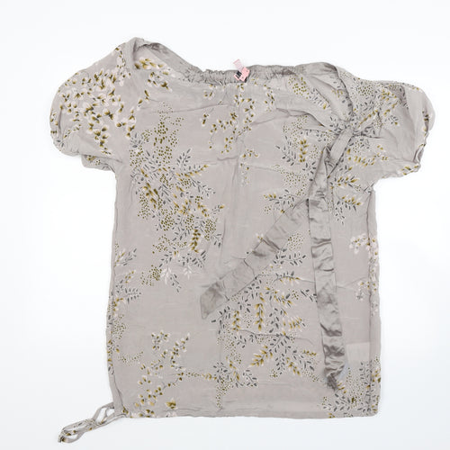Ted Baker Womens Brown Floral  Basic Blouse Size M