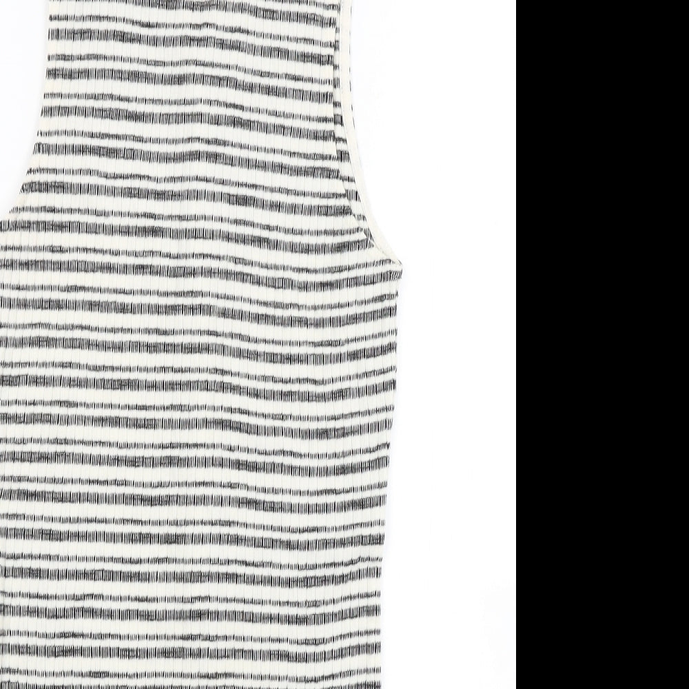 New Look Womens White Striped  Bodycon  Size 12