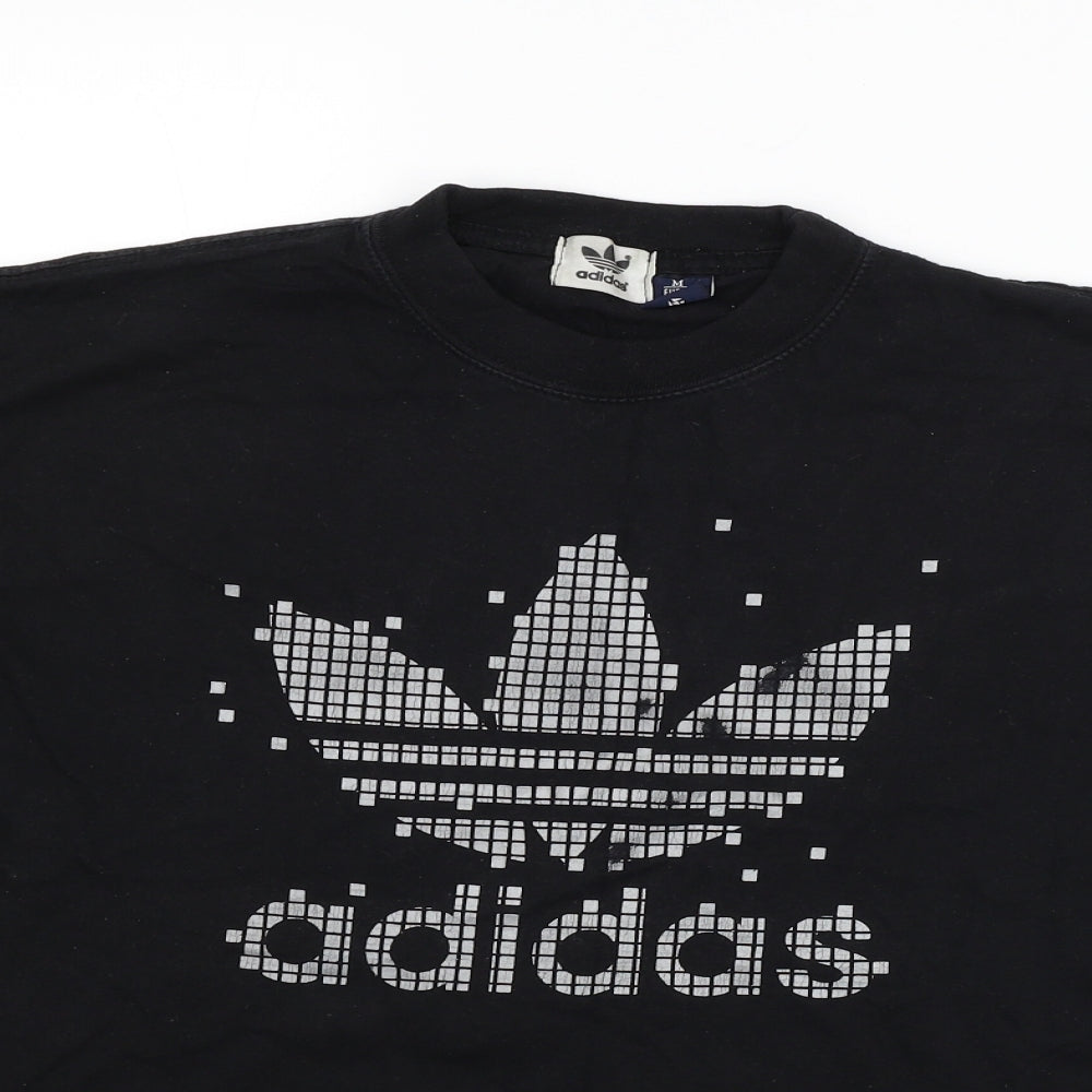 adidas Mens Black  Jersey  T-Shirt Size M