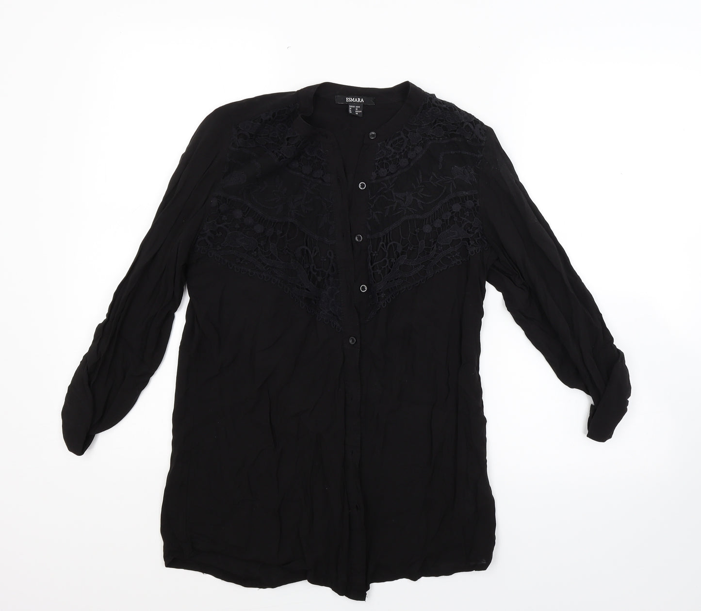 ESMARA Womens Black   Basic Blouse Size 10