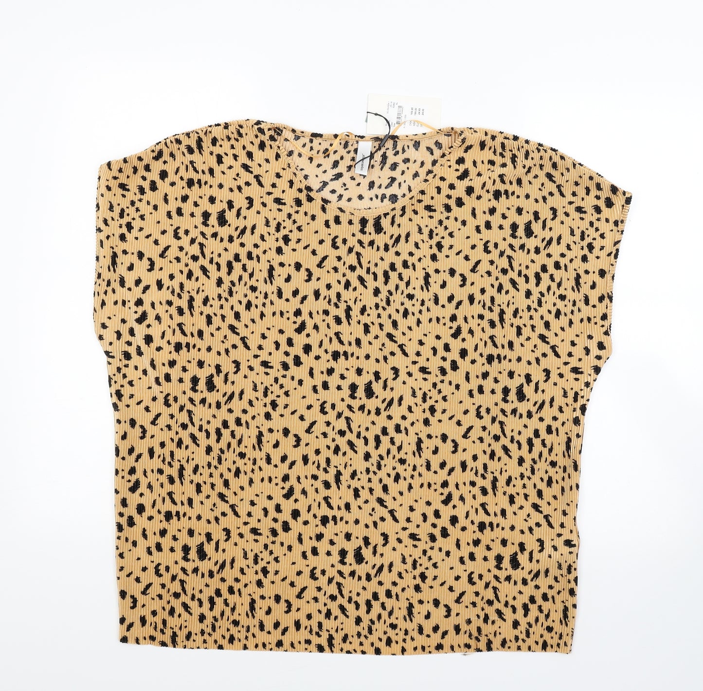 Soyaconcept Womens Brown Animal Print  Basic Blouse Size XL