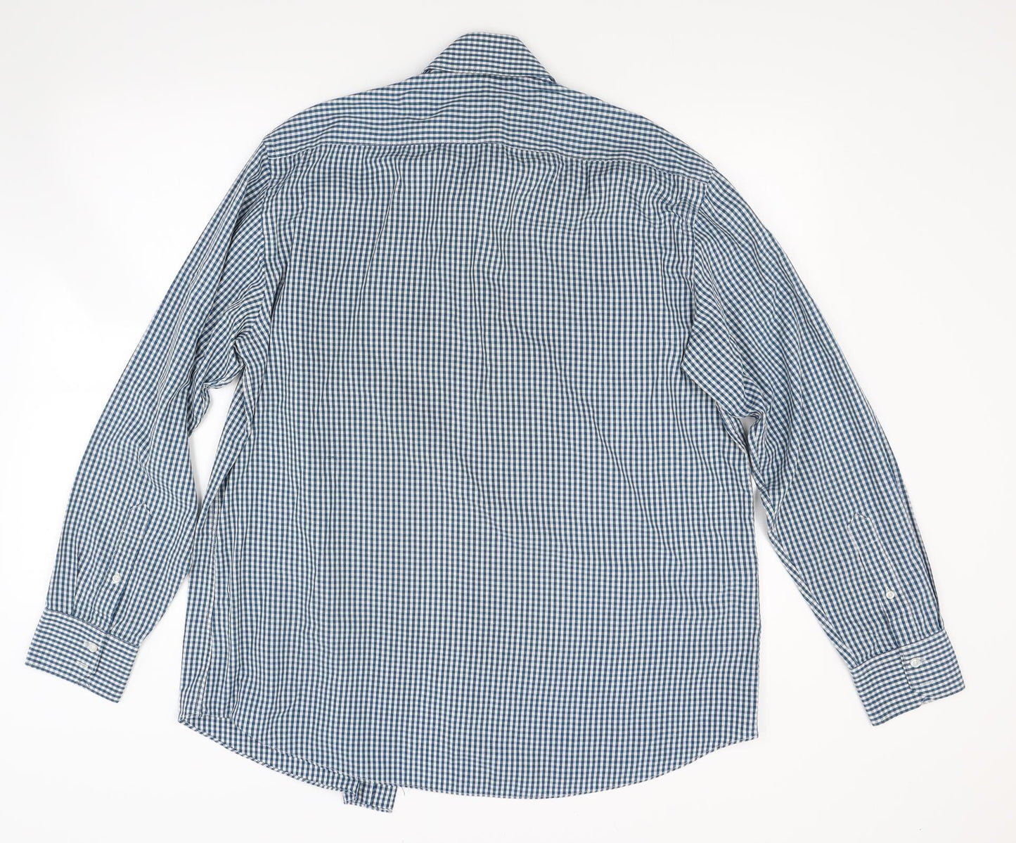 Taylor & Wright Mens Blue Check   Dress Shirt Size 16.5
