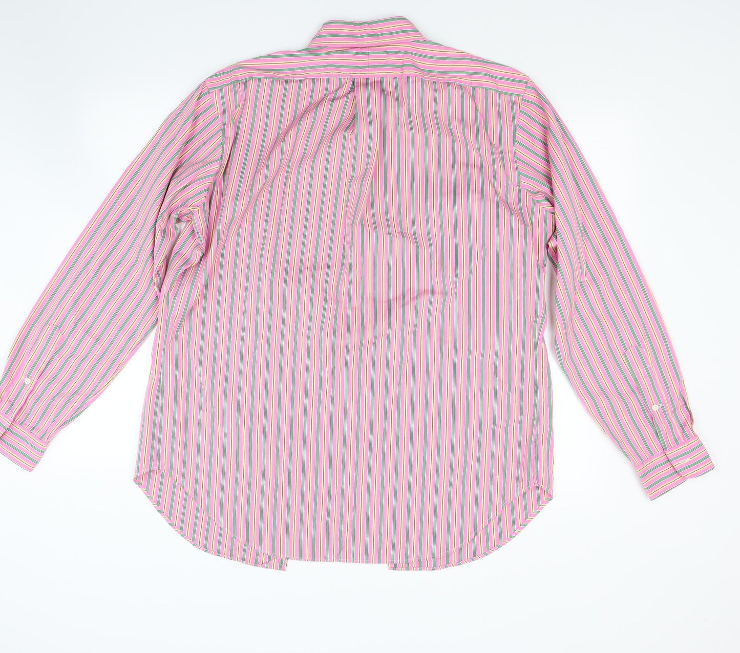 Polo Ralph Lauren Mens Pink Striped   Button-Up Size M