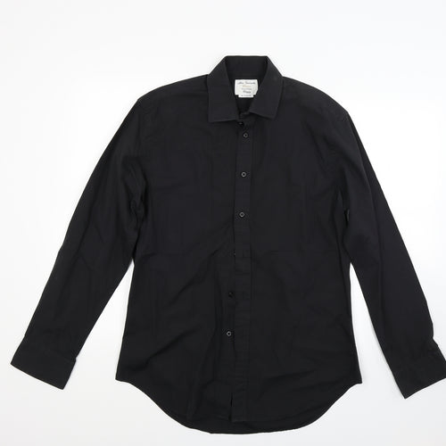 T.M.Lewin Mens Black    Dress Shirt Size 16