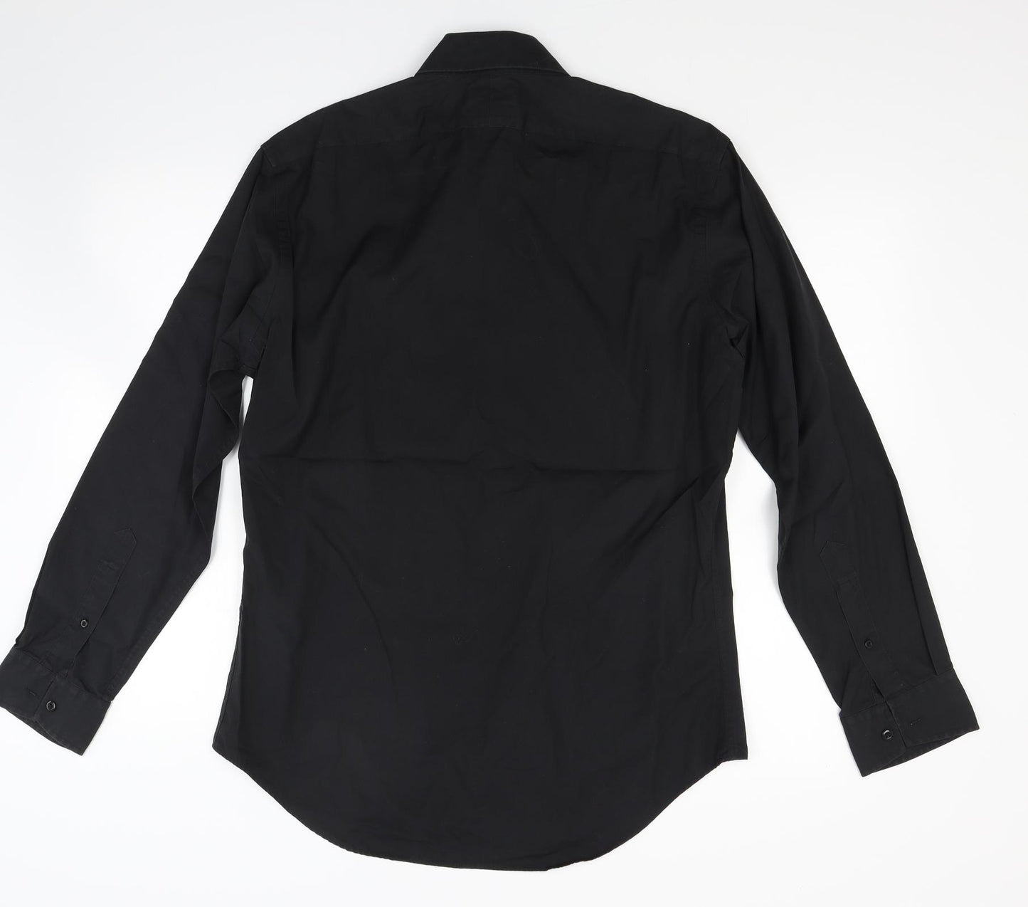 T.M.Lewin Mens Black    Dress Shirt Size 16