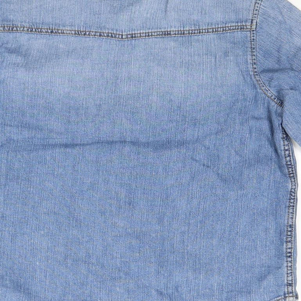 H&M Boys Blue  Denim Basic Button-Up Size 7-8 Years