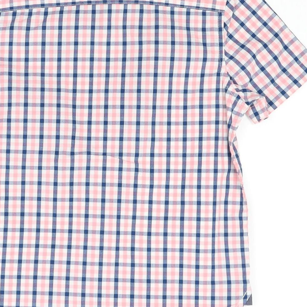 NEXT Boys Pink Check  Basic Button-Up Size 7 Years