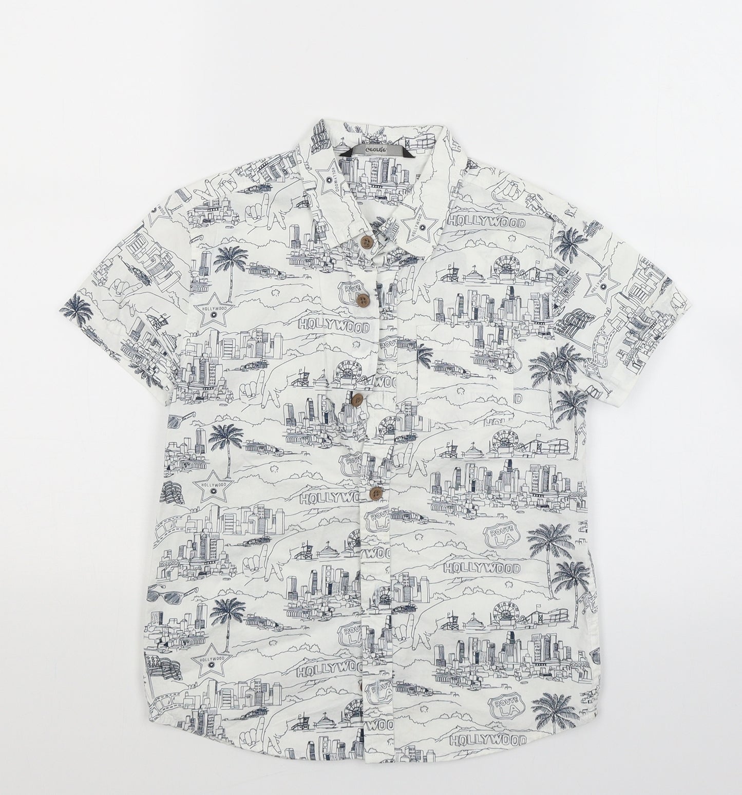 George Boys White   Basic Button-Up Size 7-8 Years  - Hollywood