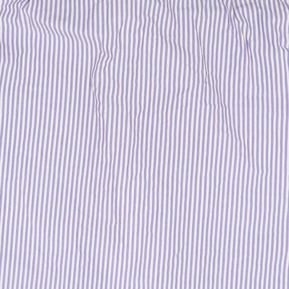 Marks and Spencer Mens Purple Striped   Dress Shirt Size 16.5
