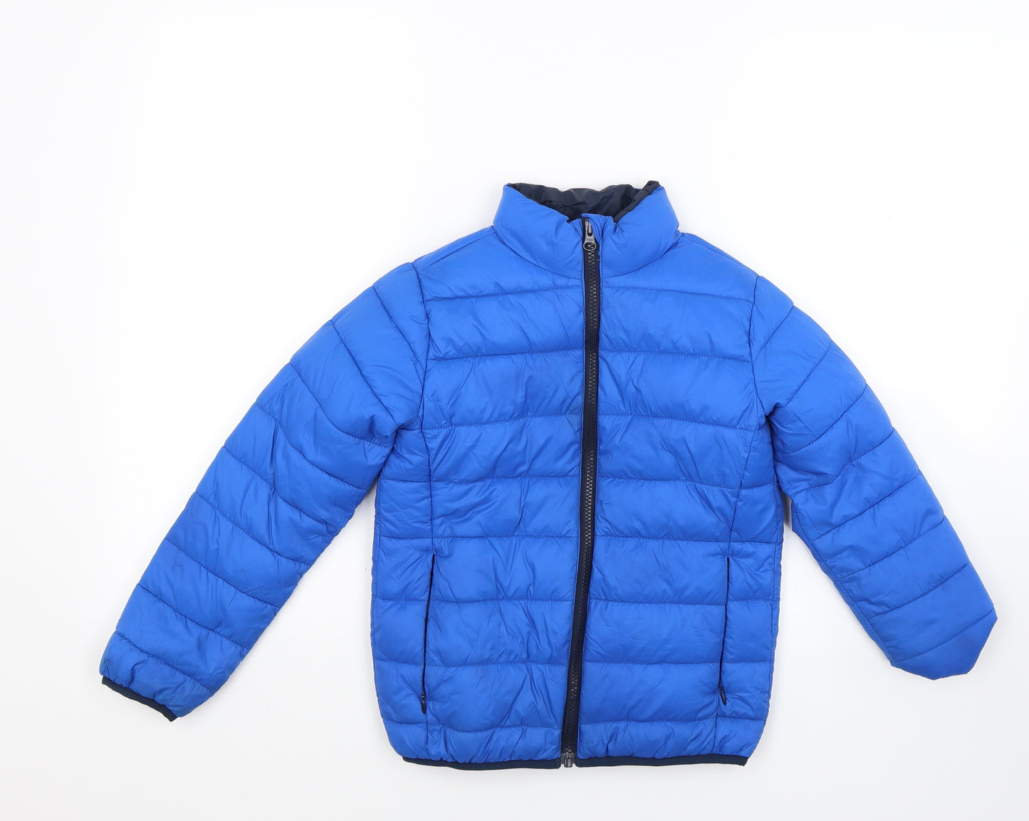pepperts Boys Blue  Canvas Puffer Jacket Coat Size 7-8 Years