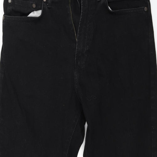 Marks and Spencer Mens Black  Denim Straight Jeans Size 34 L29 in