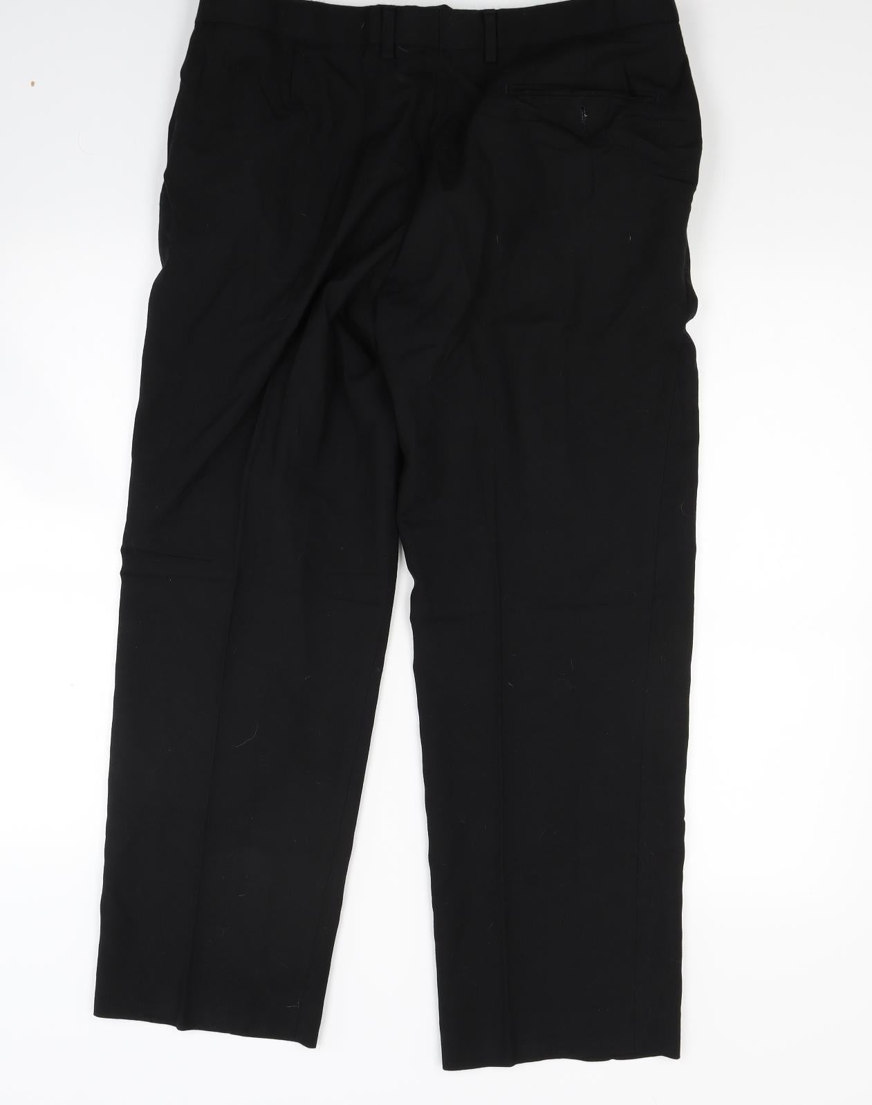 Marks and Spencer Mens Black   Trousers  Size 34 L29 in