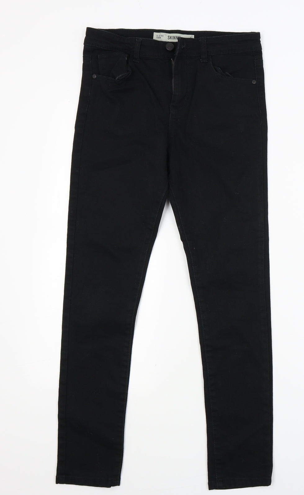 Primark Girls Black  Denim Skinny Jeans Size 11-12 Years