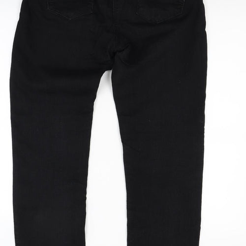 NEXT Womens Black  Denim Straight Jeans Size 12 L29 in