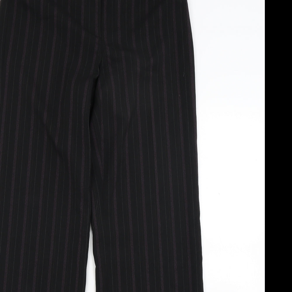 NEXT Womens Black Striped  Trousers  Size 8 L28 in