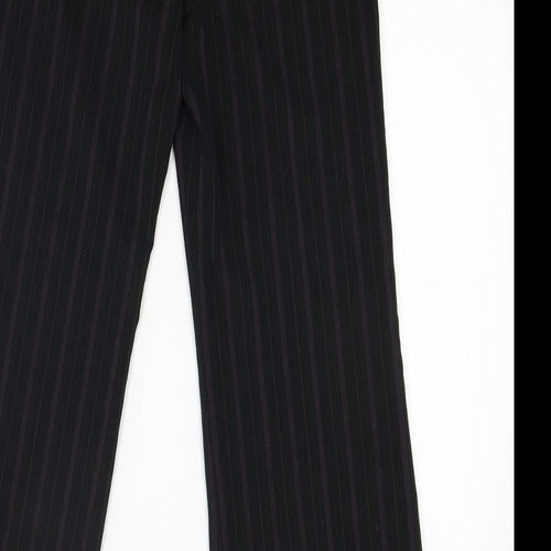 NEXT Womens Black Striped  Trousers  Size 8 L28 in