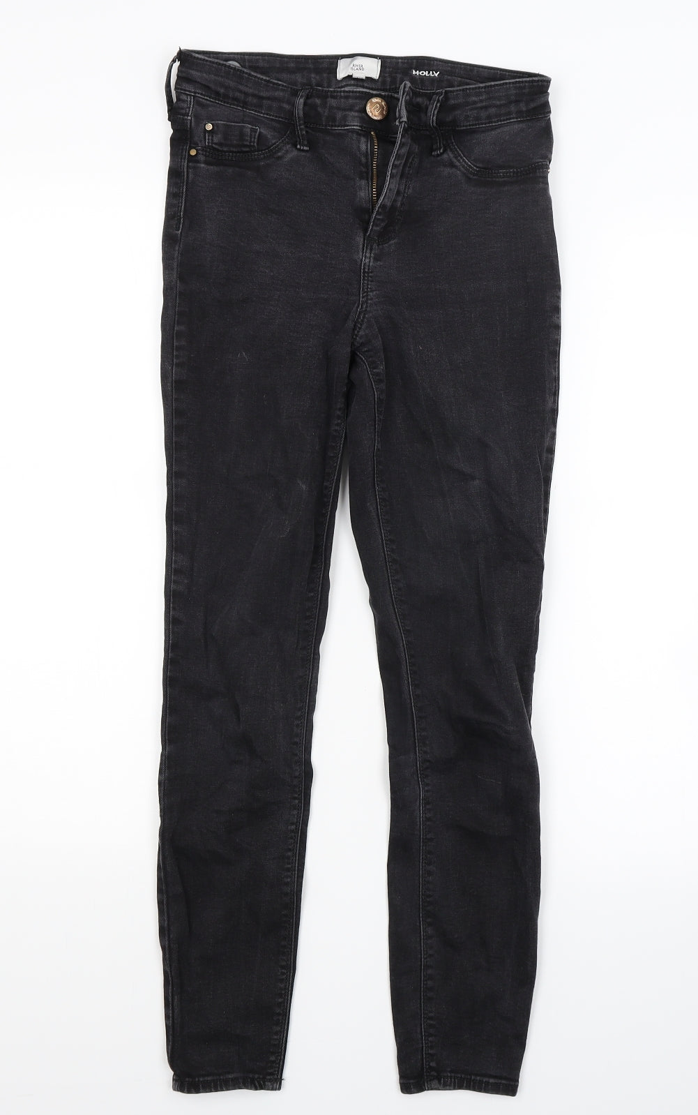 River Island Womens Black  Denim Skinny Jeans Size 8 L26.5 in