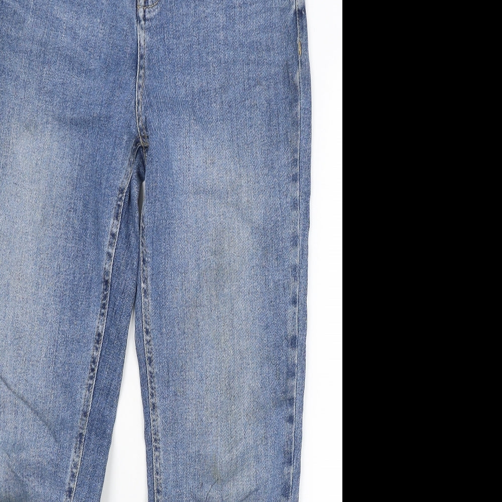 F&F Womens Blue  Denim Straight Jeans Size 12 L27 in