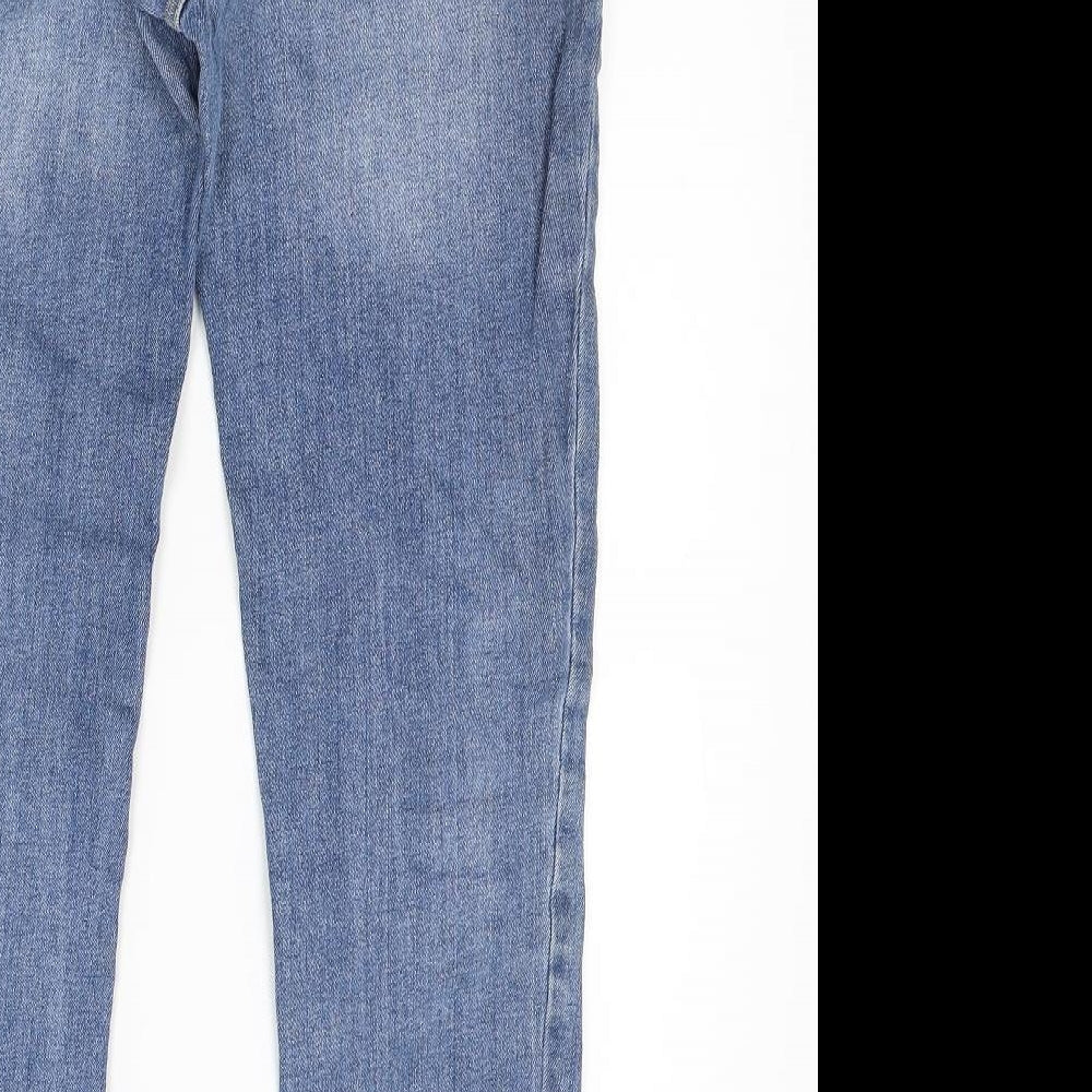 F&F Womens Blue  Denim Straight Jeans Size 12 L27 in