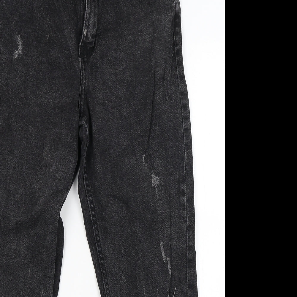 Primark Womens Black  Denim Straight Jeans Size 12 L24 in