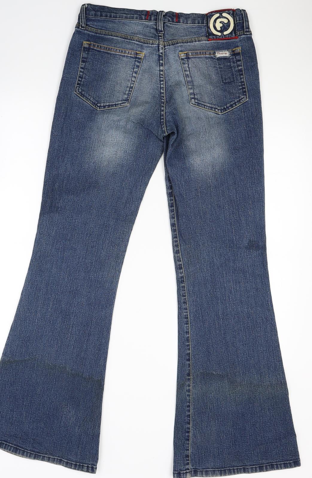 Firetrap Womens Blue  Denim Flared Jeans Size 10 L29 in