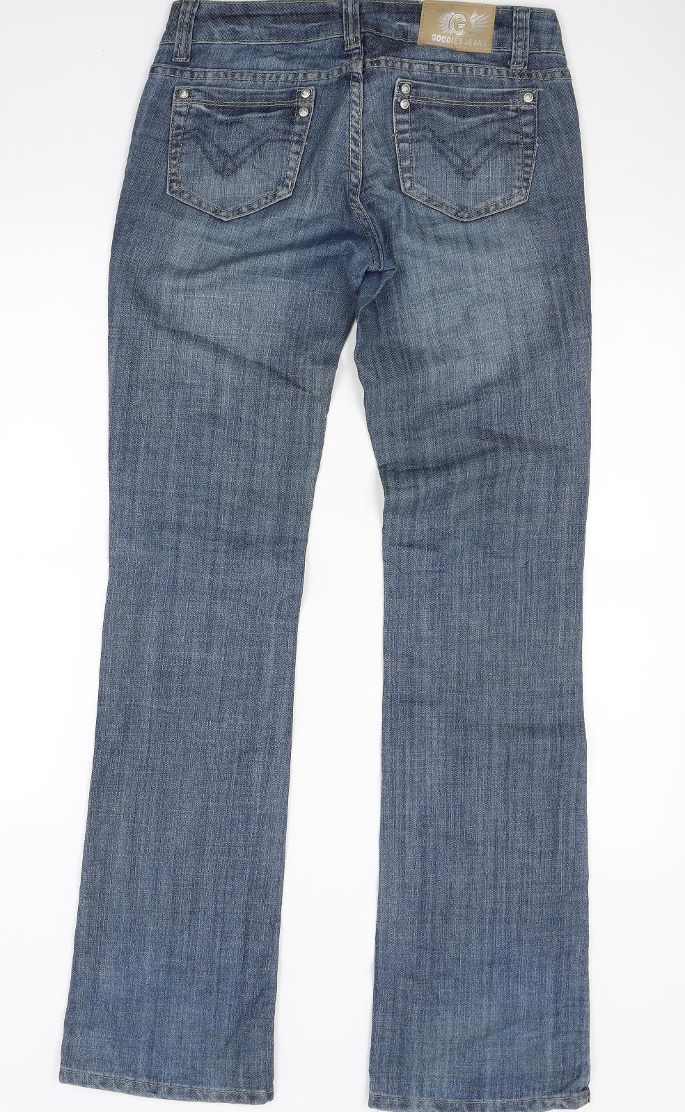 Goodies Womens Blue  Denim Bootcut Jeans Size 10 L32 in