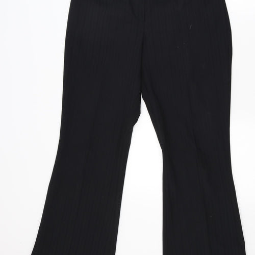 NL Collection Womens Black Striped  Trousers  Size 12 L29 in